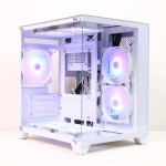 Revenger Base Dynamic Mini 5 ARGB Mid Tower White Micro ATX Gaming Desktop Case