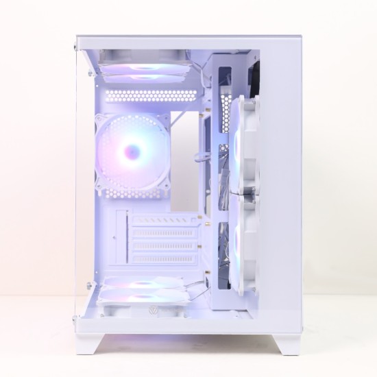 Revenger Base Dynamic Mini 5 ARGB Mid Tower White Micro ATX Gaming Desktop Case