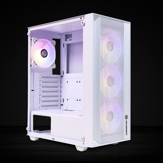 Revenger BOMBER MESH RGB Mid Tower WHITE ATX Gaming Desktop Casing