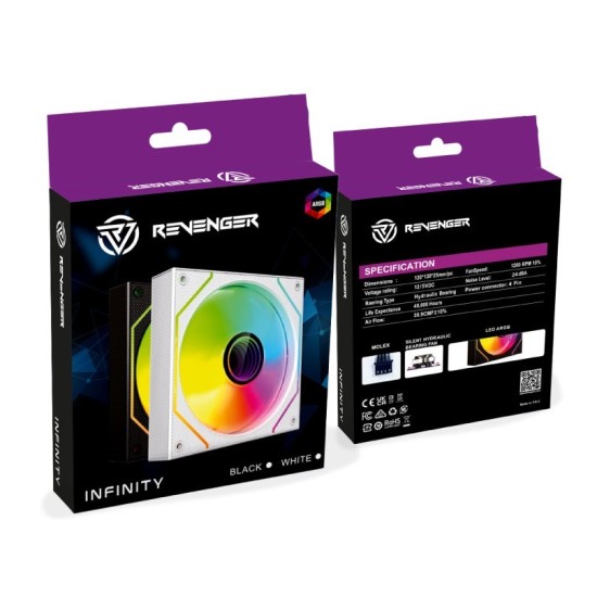 REVENGER INFINITY 120mm ARGB PWM FAN Black