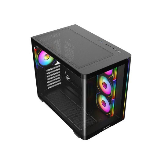 Revenger Air Tank BTF 4 ARGB Infinity Fan Black Gaming Casing (Curved Tempered Glass Window)