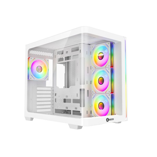 Revenger Air Tank BTF 4 ARGB Infinity Fan White Gaming Casing (Curved Tempered Glass Window)