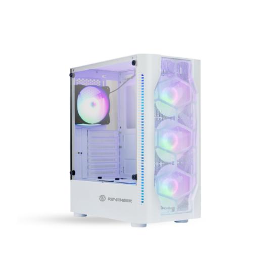 Revenger HAWA Mesh ATX Mid-Tower High Airflow Gaming Case White