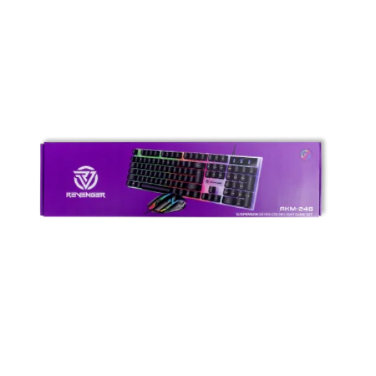 Revenger RKM-24G Suspension Seven Colour Light Game Set WH Keyboard & Mouse Combo