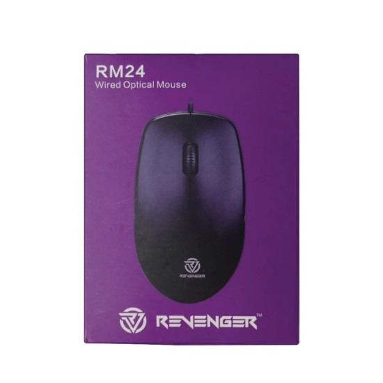 REVENGER RM24 Black Wired Optical Mouse