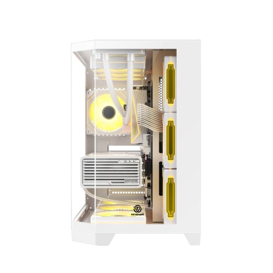 Revenger Air Box 7 ARGB Infinity Fans with Remote Controller Full Tower White Desktop Gaming Case (Tempered Glass Window)